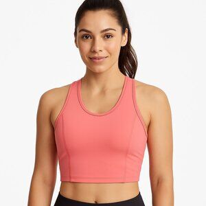 Jones New York Sport Womens Sports Bra Top Removable Pads Peach Size Large NEW